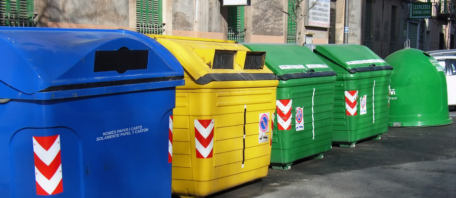 recycling bins